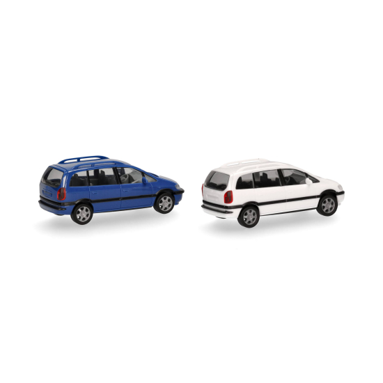 Herpa 013932 , MiniKit Opel Zafira , 2 szt. biały i niebieski, Skala 1:87